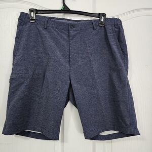 Greg Norman Shorts Mens 38 Gray Flat Front Chino Performance Stretch Pocket Golf